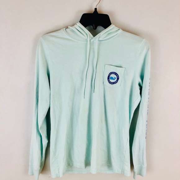 Vineyard Vines Tops - Vineyard Vines Light Blue Lightweight Hoodie